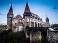 Huniazilor castle in Hunedoara. Corvinilor castle in Romania Royalty Free Stock Photo