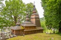 View at the Wooden Church of Dream of Blassed Virgin in village Hunkovce - Slovakia