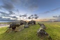 Hunnish megalithic Dolmen structure Royalty Free Stock Photo