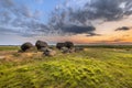 Hunnish megalithic Dolmen hunebed structure Royalty Free Stock Photo