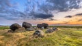 Hunnish megalithic Dolmen hunebed structure Royalty Free Stock Photo