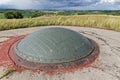 Armoured cloches of Ouvrage Schoenebourg among meadows