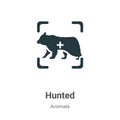 Hunted vector icon on white background. Flat vector hunted icon symbol sign from modern animals collection for mobile concept and