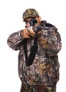 Hunter aiming a rifle Royalty Free Stock Photo