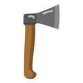 Hunter axe icon cartoon vector. Hunt equipment