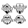 Hunter and Bizon, Forest and Mountain Set Logo