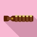 Hunter bullet belt icon, flat style