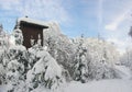 Hunter cabin.Shooting Tower