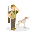 Hunter with dog. Royalty Free Stock Photo