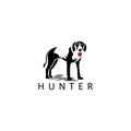 Hunter dog illustration design vector clip art Royalty Free Stock Photo