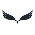 Hunter eagle, negative space, illustration Royalty Free Stock Photo