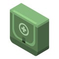Hunter first aid kit icon, isometric style Royalty Free Stock Photo