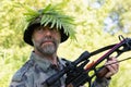 Hunter holding a crossbow Royalty Free Stock Photo