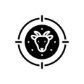 Black solid icon for Hunter, trapper and stalker