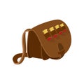 Hunter leather bag cartoon icon