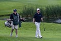 Hunter Mahan & Caddie on the 18th