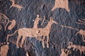 Native american hunter petroglyph