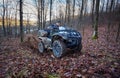 Hunter on quad bike Royalty Free Stock Photo