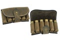 Hunter rifle ammo ammunition bandoliers with cartridges Royalty Free Stock Photo