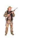 Hunter with rifle