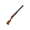 Hunter shotgun icon, flat style Royalty Free Stock Photo