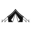 Hunter tent icon, simple style Royalty Free Stock Photo