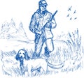 Hunter trained pointer gun dog