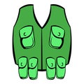 Hunter vest icon, icon cartoon