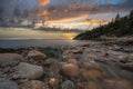 Hunters Beach stream at sunset Royalty Free Stock Photo