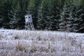 Hunters high stand. Royalty Free Stock Photo