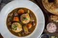 Venison Stew with Bacon and Onion Dumplings