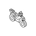 hunting atv isometric icon vector illustration Royalty Free Stock Photo