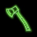 hunting ax neon glow icon illustration Royalty Free Stock Photo
