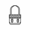 Hunting bag icon, outline style Royalty Free Stock Photo