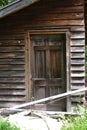 Hunting cabin entrance Royalty Free Stock Photo