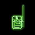 hunting camera neon glow icon illustration Royalty Free Stock Photo