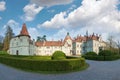 Hunting castle of Count Schonborn in Carpaty in the past - Beregvar Village Zakarpattja Region, Ukraine. Built in 1890 Royalty Free Stock Photo