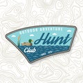 Hunting club badge. Vector. Concept for shirt or label, print, stamp, badge, tee. Vintage typography design with duck on Royalty Free Stock Photo