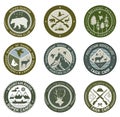 Hunting club, fishing and illustrations logo.