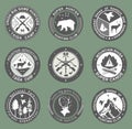 Hunting club, fishing and illustrations logo.
