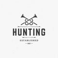 Hunting Club Vintage Logo Template Emblem. Royalty Free Stock Photo