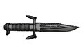 Hunting & Combat Knife Vector illustration - Hand drawn Royalty Free Stock Photo