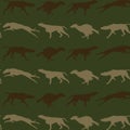 Hunting dogs seamless background