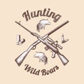 Hunting Emblem Royalty Free Stock Photo