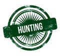 hunting - green grunge stamp