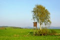 Hunting hide in countryside Royalty Free Stock Photo