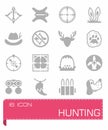 Hunting icon set Royalty Free Stock Photo