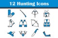 Hunting Icon Set Royalty Free Stock Photo