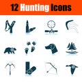 Hunting Icon Set Royalty Free Stock Photo