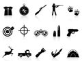 Hunting icons set Royalty Free Stock Photo